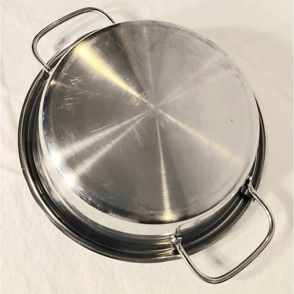 Estia Gourmet 18/8 Stainless Steel 10 1/4 inch Double Handle Insert Pan